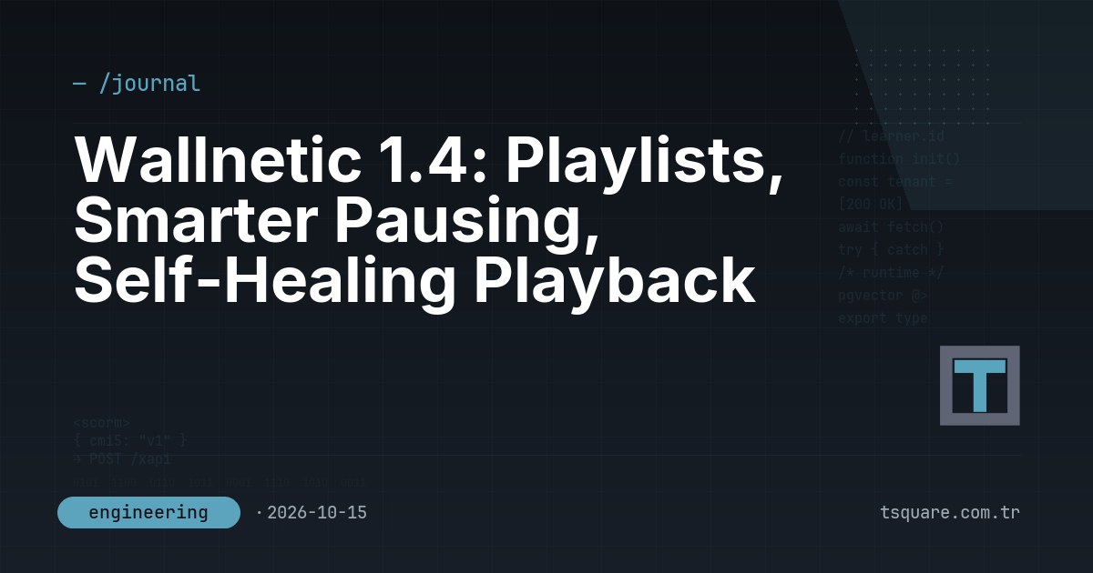 Wallnetic 1.4: Playlists, Smarter Pausing, Self-Healing Playback — T-Square engineering blog