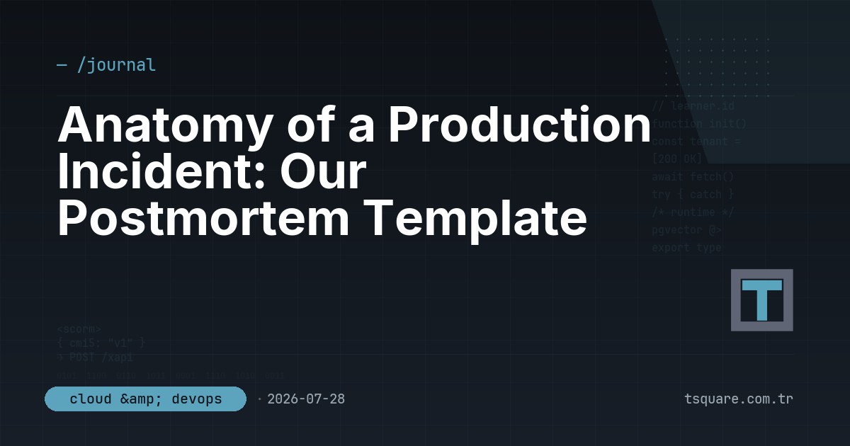 Anatomy of a Production Incident: Our Postmortem Template — T-Square engineering blog