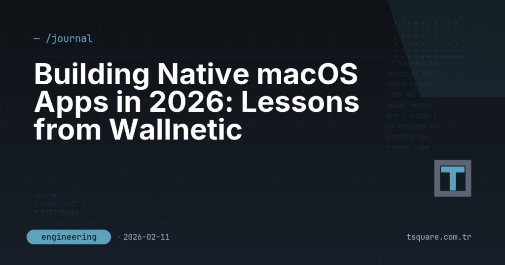 Building Native macOS Apps in 2026: Lessons from Wallnetic · T-Square ...