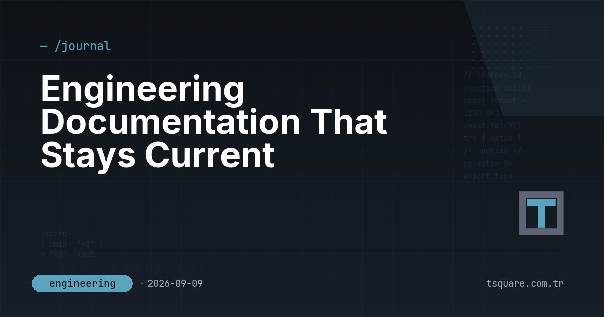 Engineering Documentation That Stays Current — T-Square engineering blog