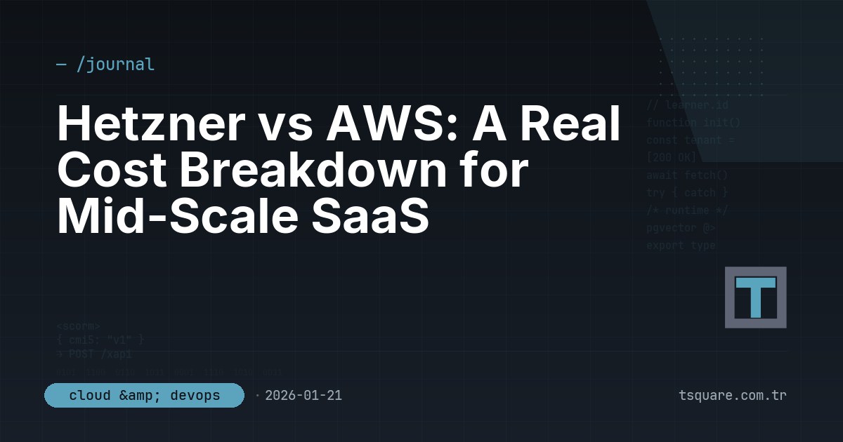 Hetzner vs AWS: A Real Cost Breakdown for Mid-Scale SaaS — T-Square engineering blog