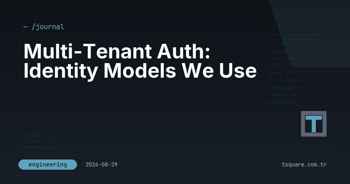 Multi-Tenant Auth: Identity Models We Use