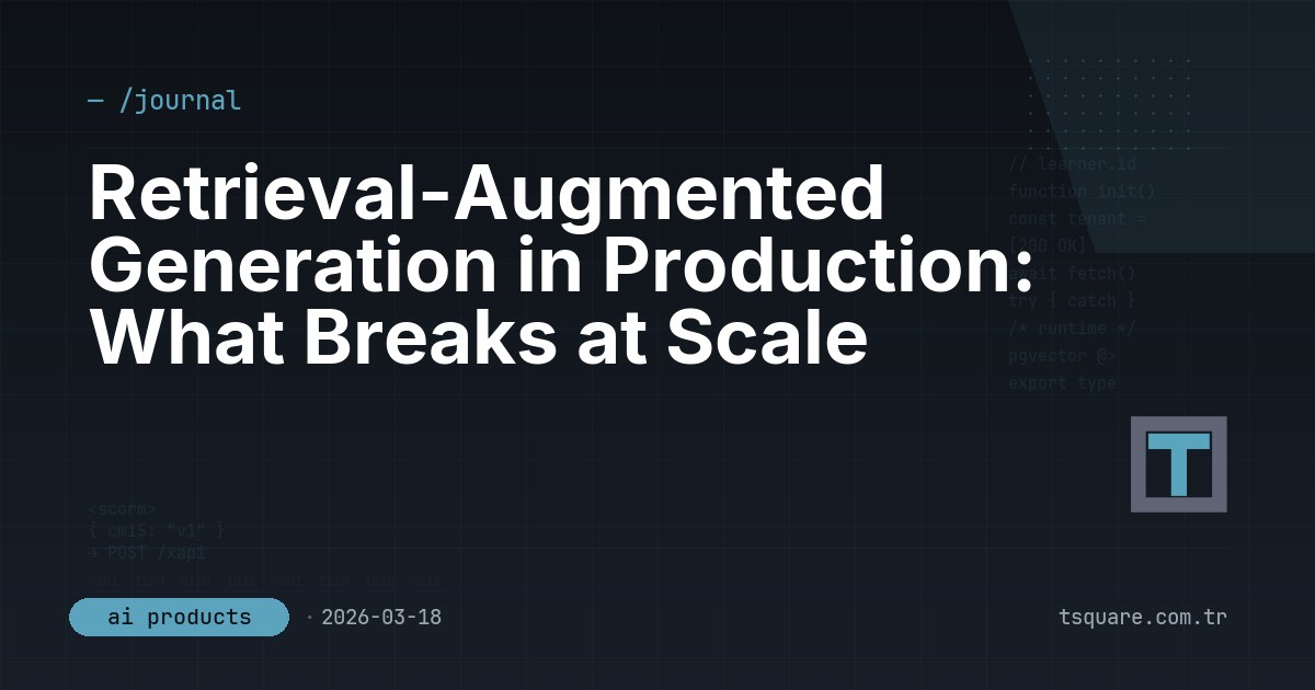 Retrieval-Augmented Generation in Production: What Breaks at Scale