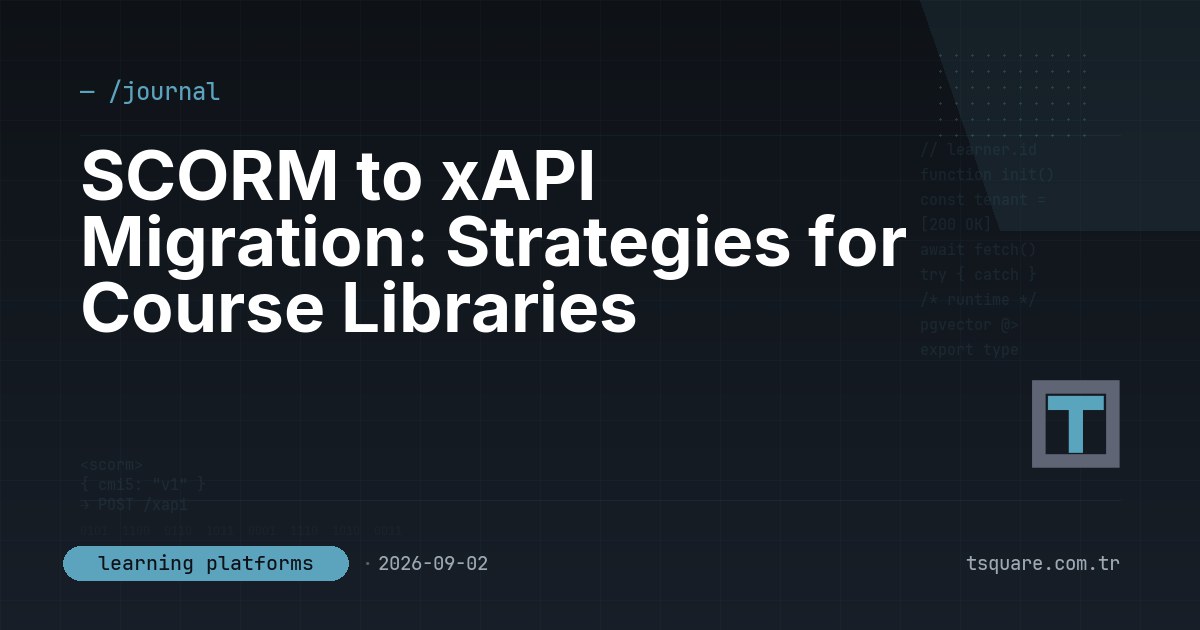 SCORM to xAPI Migration: Strategies for Course Libraries — T-Square engineering blog